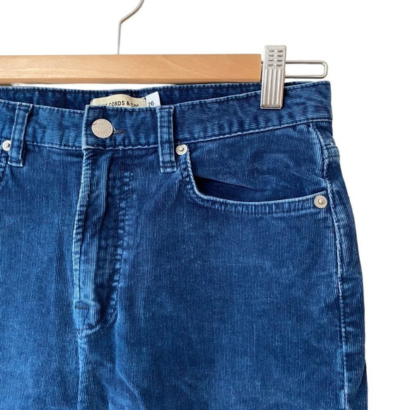 The Cords & Co Stella Designer Mid Indigo Corduroy Straight Leg 26 - Picture 7 of 13